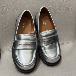 Silver Loafers with Black Soles by Children’s Place
